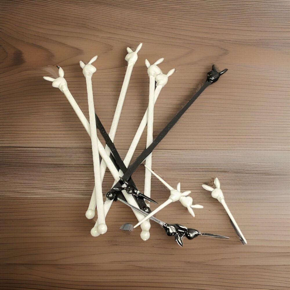 Vintage Playboy Swizzle Sticks Stir Sticks Olive Holder Martini Cocktail